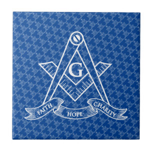 Freemasonry symbol ceramic tile