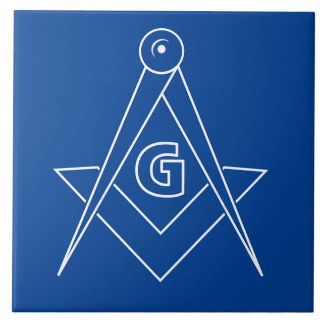 Freemasonry symbol ceramic tile (Front)