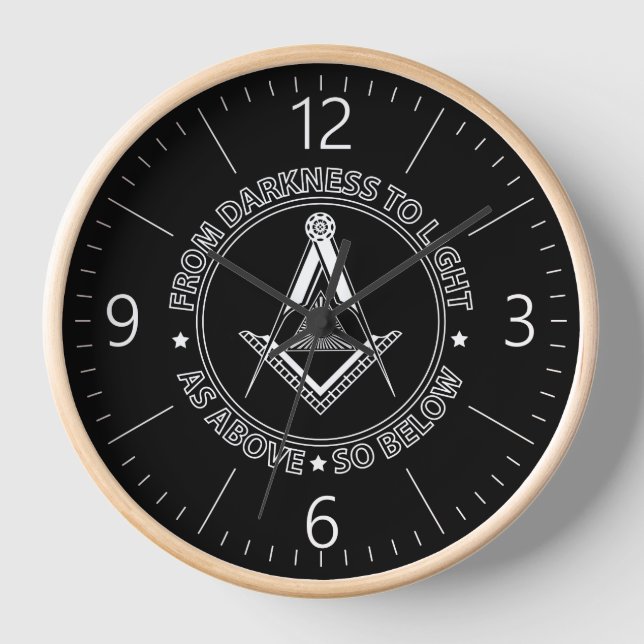 Freemasonry symbol clock (Front)