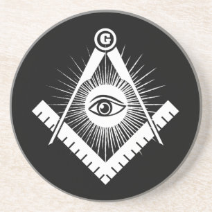 Freemasonry symbol coaster