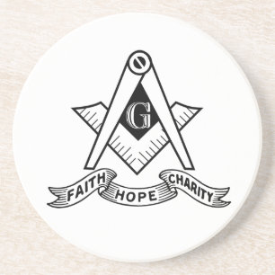 Freemasonry symbol coaster