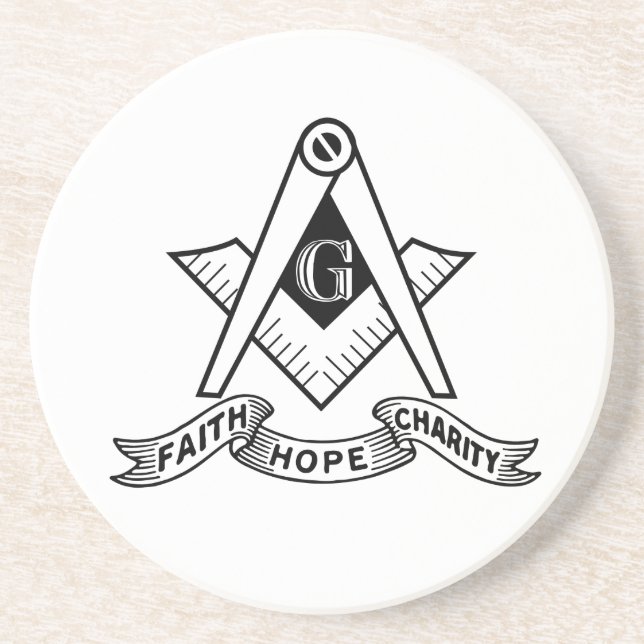 Freemasonry symbol coaster (Front)