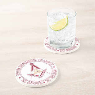 Freemasonry symbol coaster