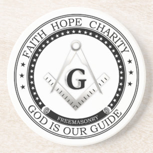 Freemasonry symbol coaster