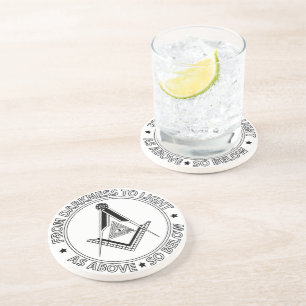 Freemasonry symbol coaster