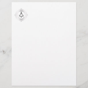 Freemasonry symbol custom letterhead