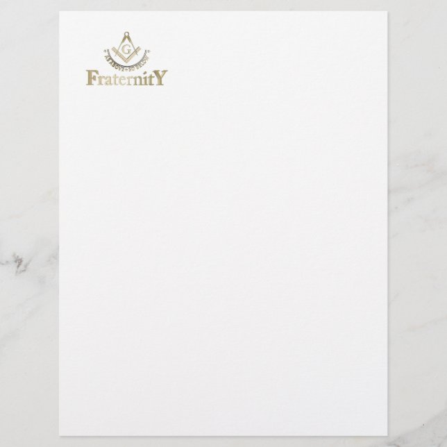 Freemasonry symbol custom letterhead (Front)