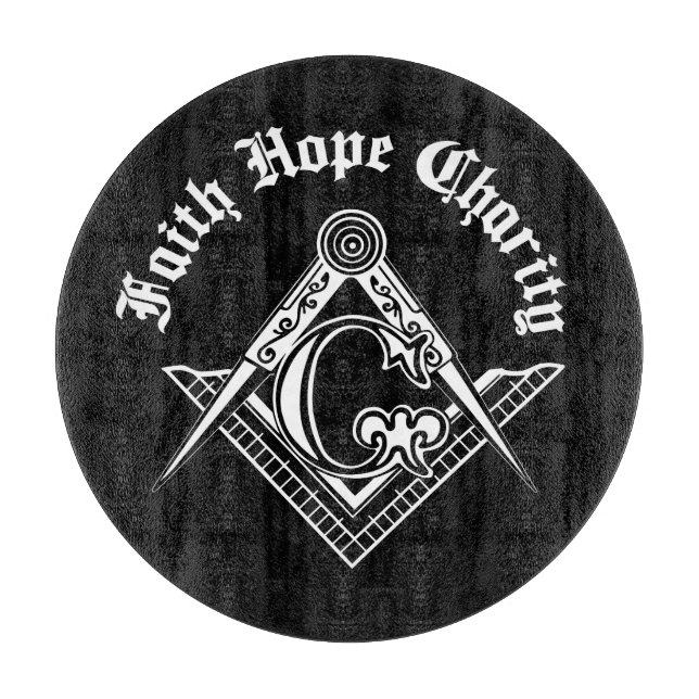 Freemasonry symbol cutting board (Front)