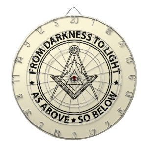 Freemasonry symbol dartboard