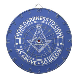 Freemasonry symbol dartboard
