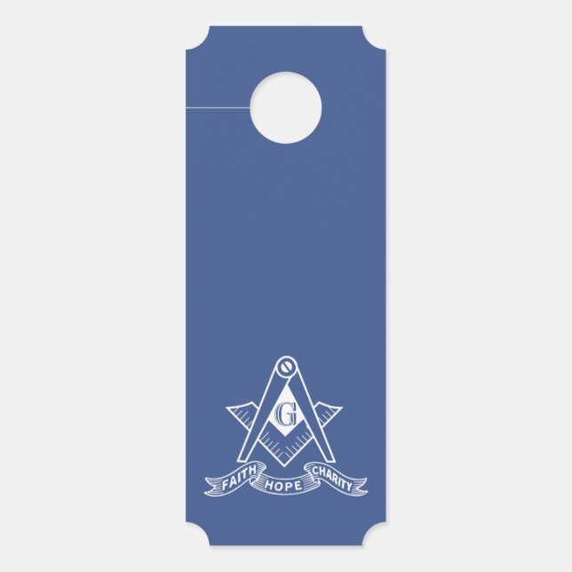 Freemasonry symbol door hanger (Front)