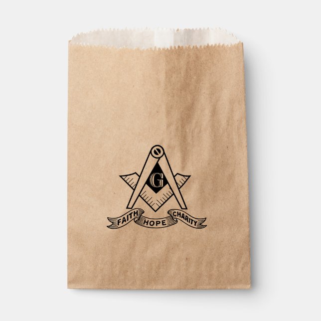 Freemasonry symbol favour bag (Front)
