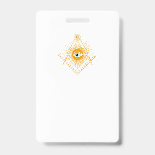 Freemasonry symbol ID badge