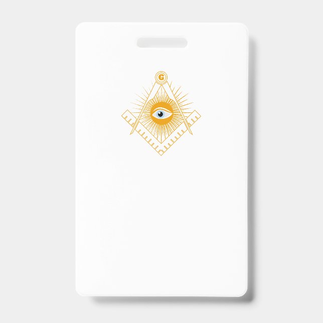 Freemasonry symbol ID badge (Front)