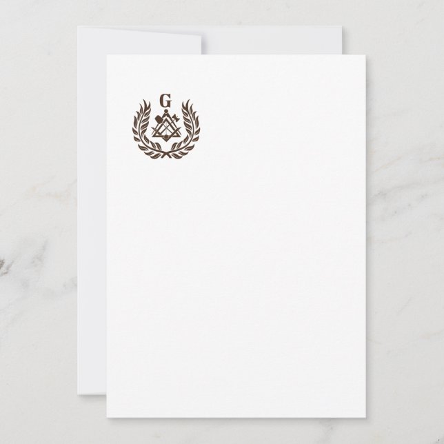Freemasonry symbol invitation (Front)