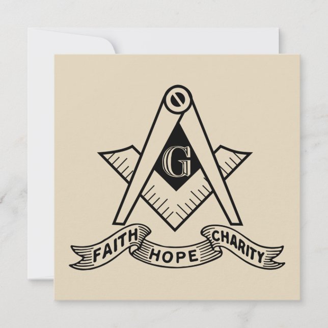 Freemasonry symbol invitation (Front)