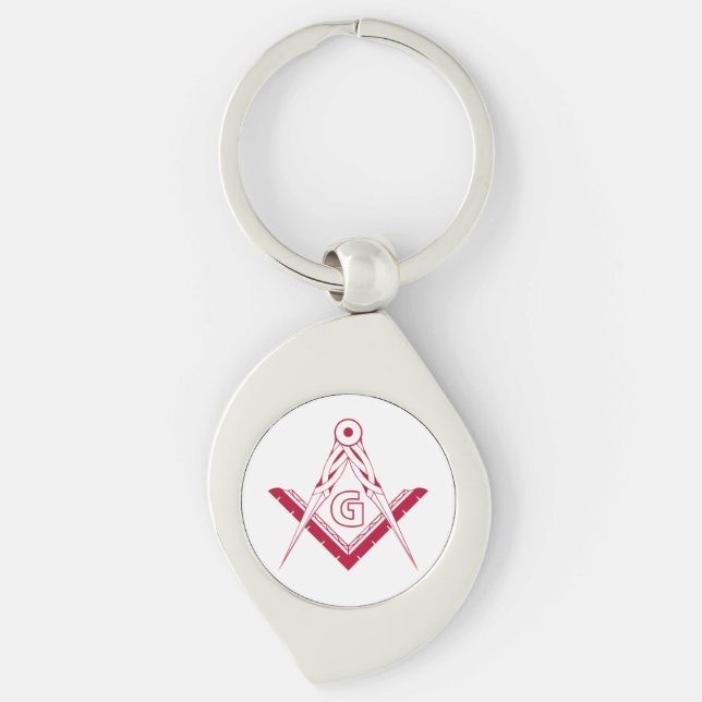 Freemasonry symbol key ring (Front)