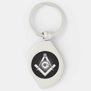 Freemasonry symbol key ring
