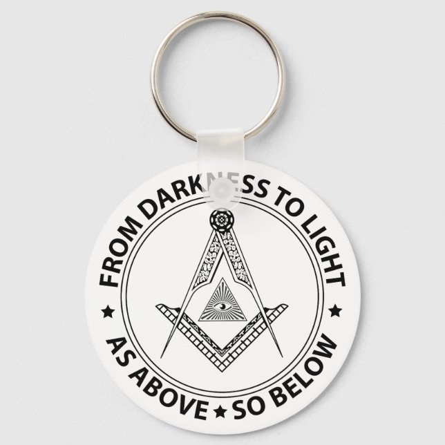 Freemasonry symbol key ring (Front)