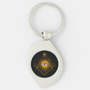 Freemasonry symbol key ring