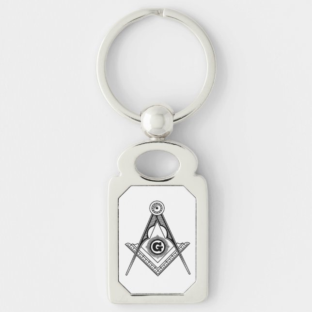 Freemasonry symbol key ring (Front)