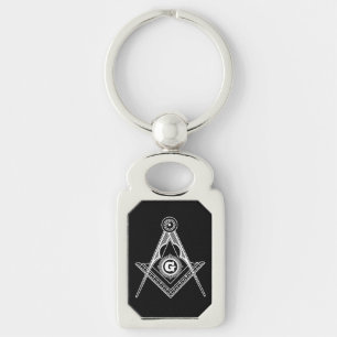 Freemasonry symbol key ring