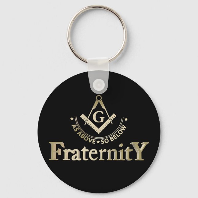 Freemasonry symbol key ring (Front)