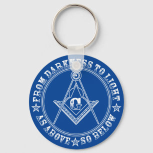 Freemasonry symbol keychain