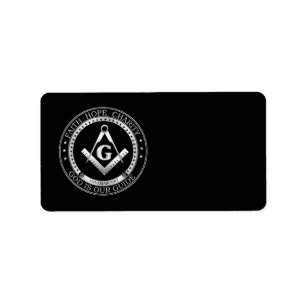 Freemasonry symbol label