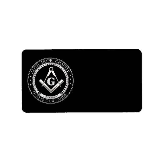 Freemasonry symbol label (Front)
