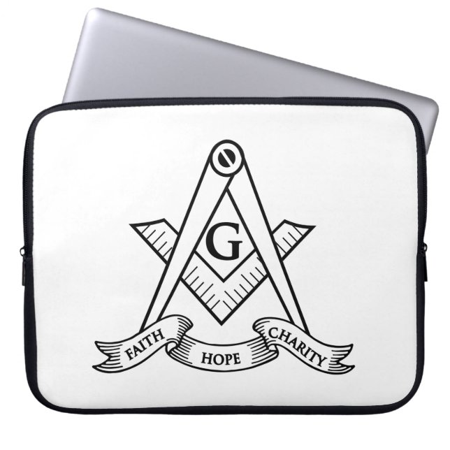Freemasonry symbol laptop sleeve (Front)