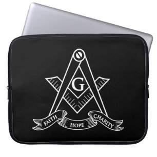 Freemasonry symbol laptop sleeve