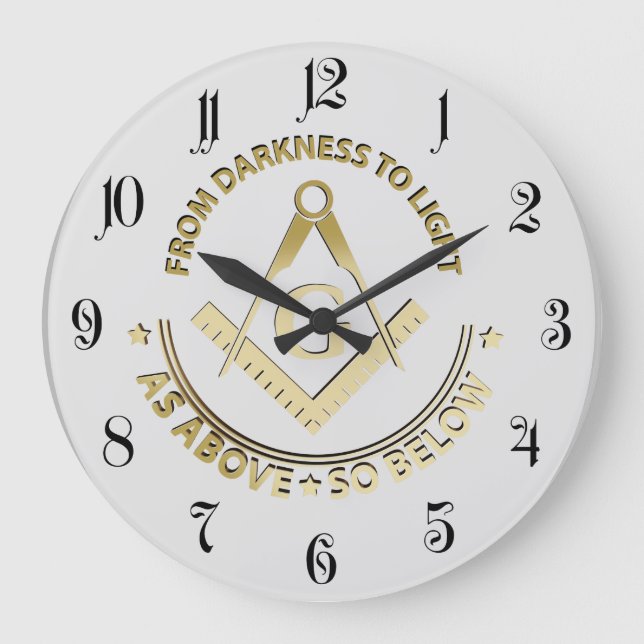 Freemasonry symbol large clock (Front)