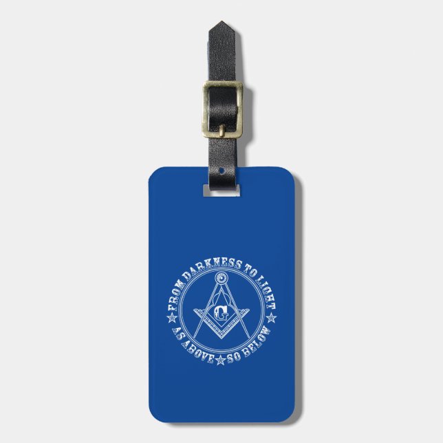 Freemasonry symbol luggage tag (Front Vertical)