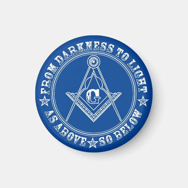Freemasonry symbol magnet (Front)