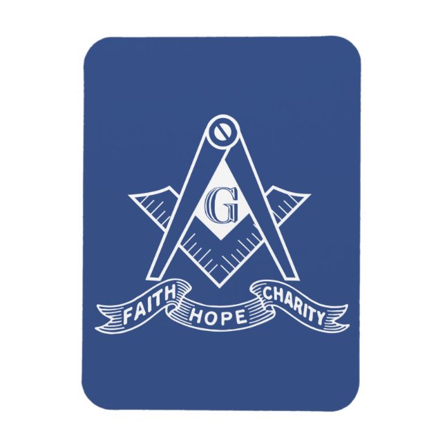 Freemasonry symbol magnet (Vertical)