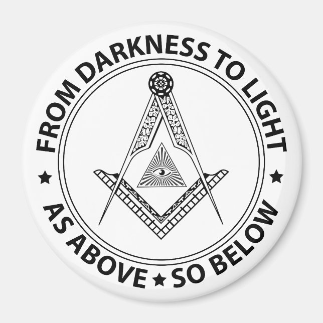 Freemasonry symbol magnet (Front)