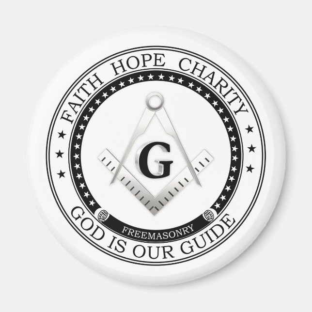 Freemasonry symbol magnet (Front)