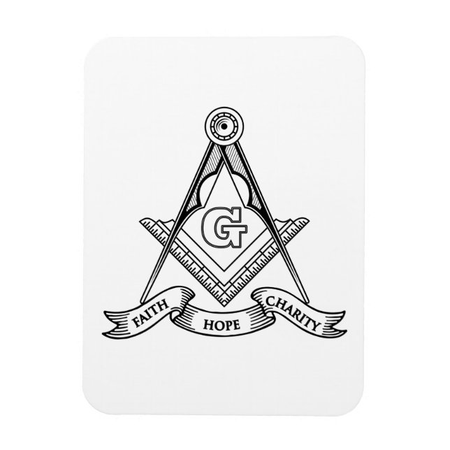 Freemasonry symbol magnet (Vertical)