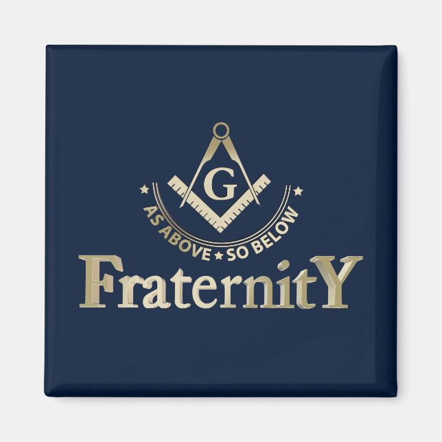 Freemasonry symbol magnet (Front)