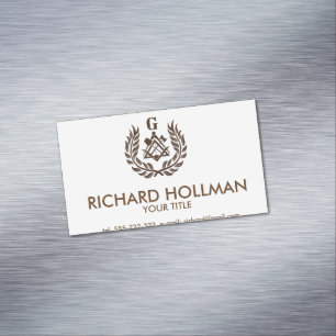 Freemasonry symbol Magnetic business card