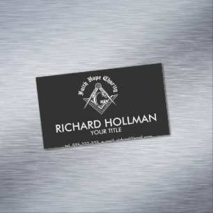 Freemasonry symbol Magnetic business card