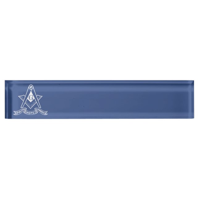 Freemasonry symbol nameplate (Front)