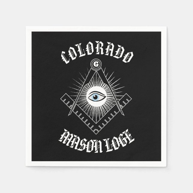 Freemasonry symbol napkin (Front)
