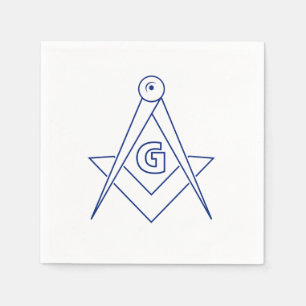Freemasonry symbol napkin