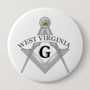  Freemasonry symbol of the state of West Virginia 10 Cm Round Badge