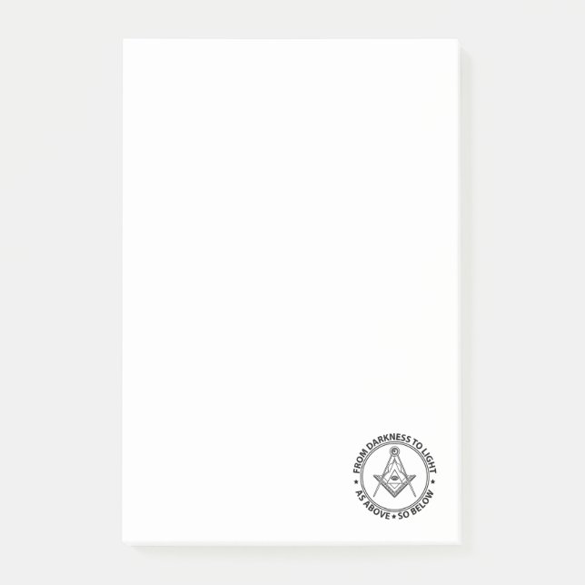 Freemasonry symbol post-it notes (Front)