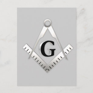 Freemasonry symbol postcard