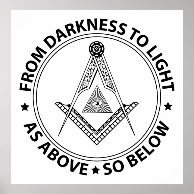 Freemasonry symbol poster (Front)