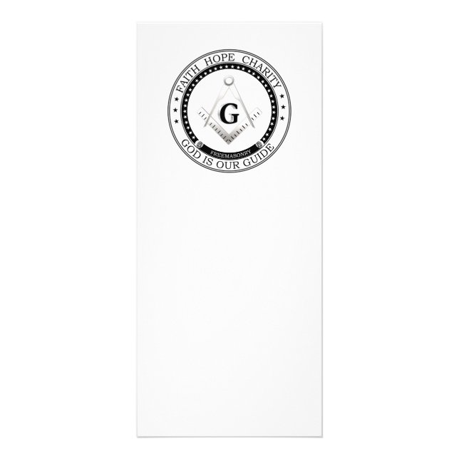 Freemasonry symbol rack card (Front)